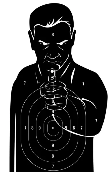 Black human target — Stock Vector