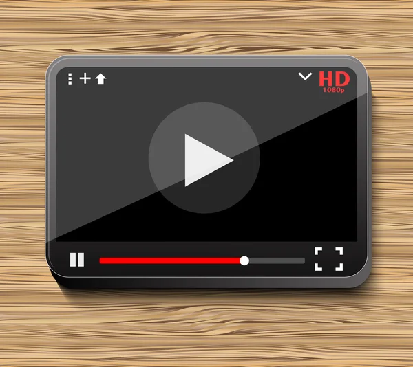 Reproductor de vídeo — Vector de stock