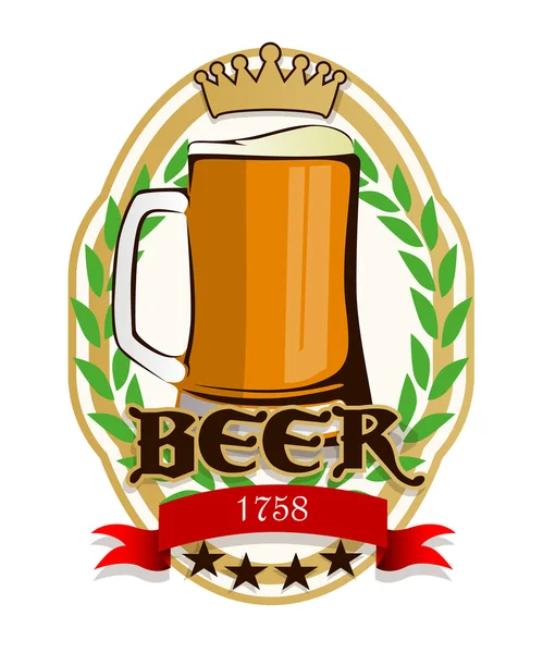 Etiqueta de cerveza — Vector de stock