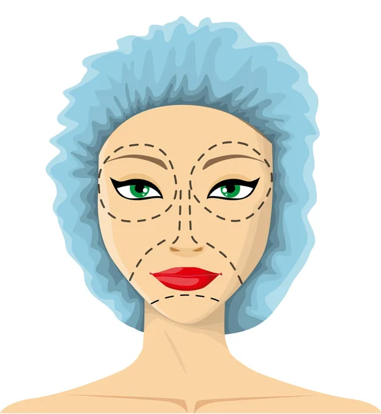 Woman is preparing to plastic surgery Royalty Free Stock Illustrations