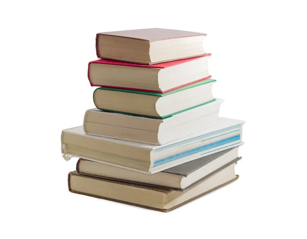 Stack di diversi libri su uno sfondo chiaro — Foto Stock