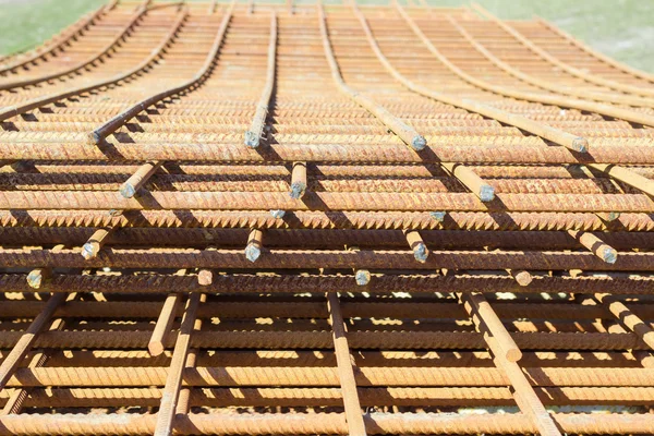 Lattice di acciaio armato per la fabbricazione del calcestruzzo — Foto Stock