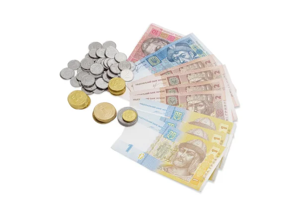 Verschillende moderne geld van Oekraïne op een lichte achtergrond — Stockfoto
