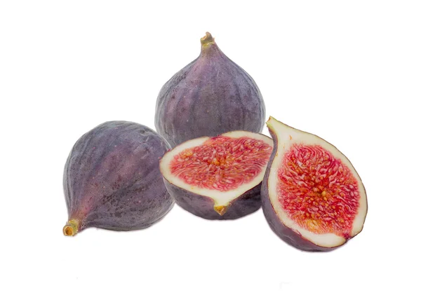 Several fresh fig fruit on a light background — Stock Photo, Image