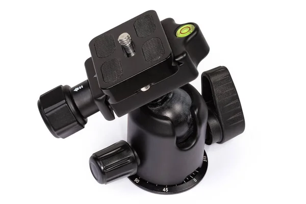 Metal Ball Head Photographic Tripod Two Lock Levers Mounted Detachable — Stock Photo, Image