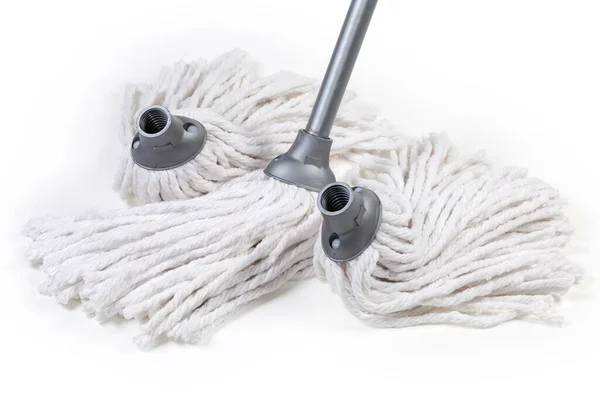 Classic Mop Head Form Cotton Yarn Rope Segments Bundle Metal — Stock Photo, Image