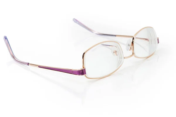 Lunettes Vue Classiques Modernes Pour Femme Jante Jaune Métal Avec — Photo