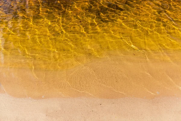 Sektion Stranden Reservoaren Sandstrand Med Lugnt Vatten Ovanifrån — Stockfoto