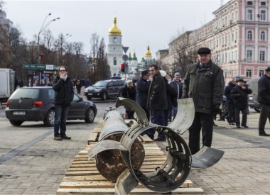 Exhibition of Russian weapons in Kiev clipart