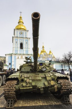 Exhibition of Russian weapons in Kiev clipart