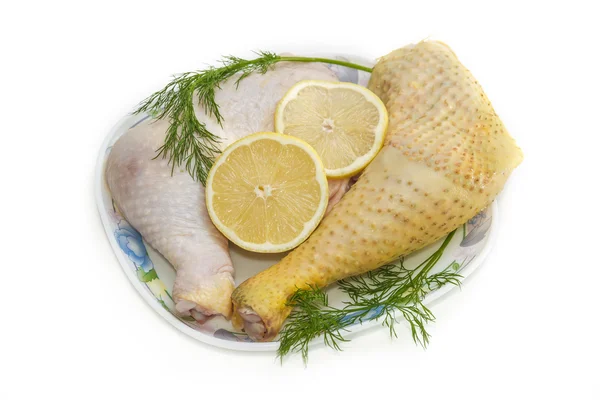 Cosce di pollo, pollame — Foto Stock