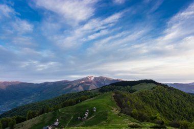 Sunrise in the Carpathian Mountains clipart
