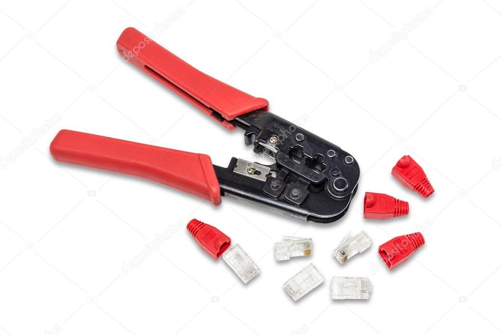 Pliers, crimpers twisted pair and connectors.