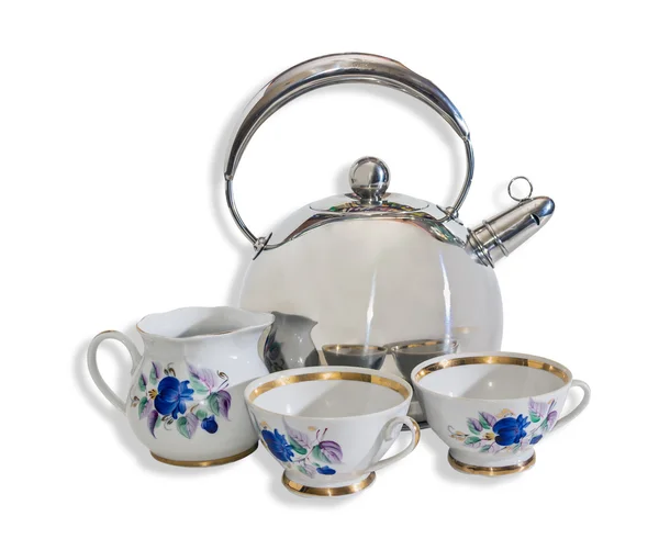 Teapot and cups — Stock Photo, Image