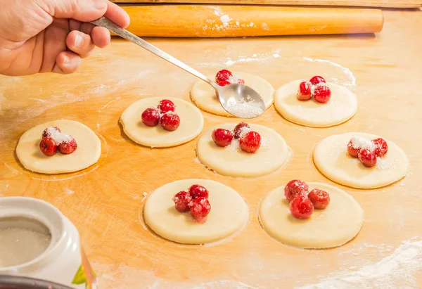 Fazendo Dumplings — Fotografia de Stock