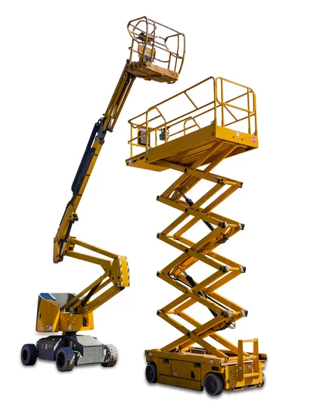 Scissor lift and articulated boom lift Stock Fotografie