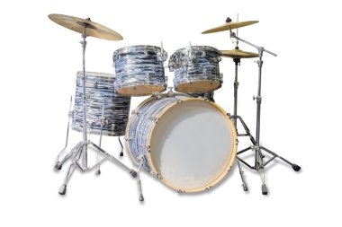 Drum kit on a light background clipart