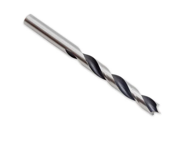 Twist drill bit for drilling wood on a light background