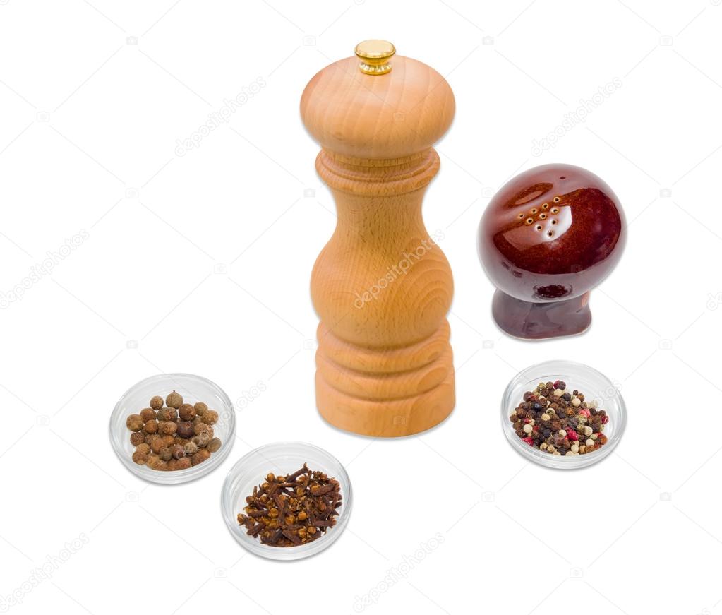 Handmade mill for spices, pepper shaker, clove and pepper