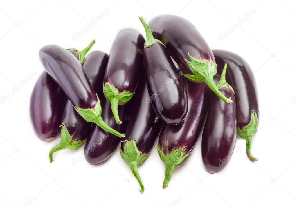 Pile of a eggplant on a light background