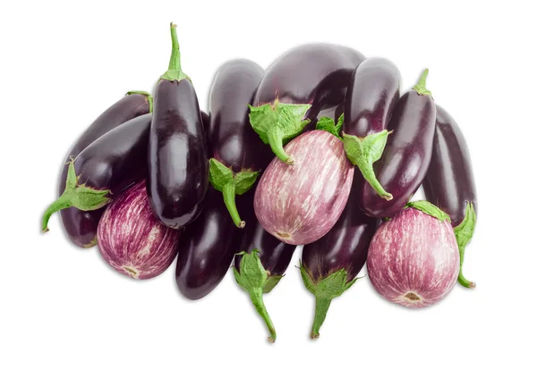 Stapel van een aubergine op een lichte achtergrond — Stockfoto