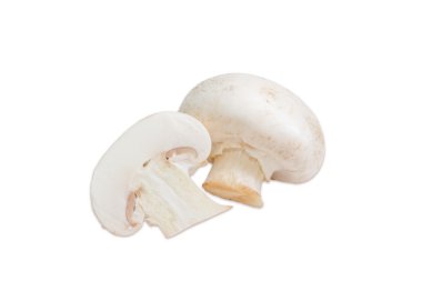 Bir tam ve bir yarım champignon mantar 