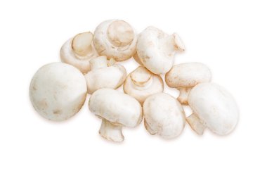 Pişmemiş champignon mantar yığını 