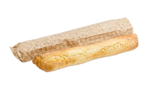 Baguette on the background of shopping bag — Stock Fotó