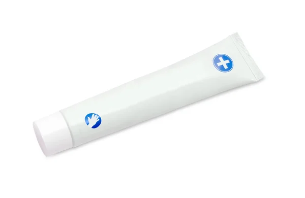 Tube Creme für die Handpflege auf hellem Hintergrund — Stockfoto