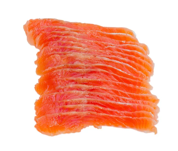 Sliced fillet of salted rainbow trout closeup — Φωτογραφία Αρχείου