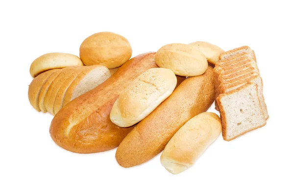 Varios productos de panadería sobre un fondo claro —  Fotos de Stock