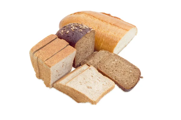 Various bread on a light background — Stock Photo, Image