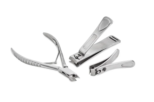 Three nail clippers different types and sizes — Stock Photo, Image