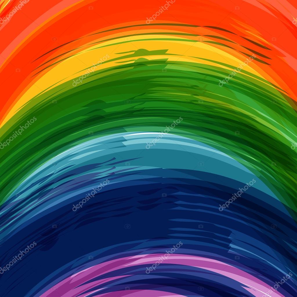 水彩の虹色の背景 ストックベクター C Hobonski