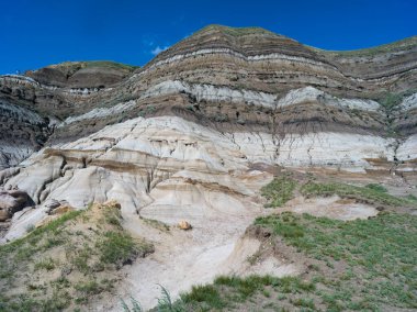 Kaya oluşumları, Doğu Coulee, Drumheller, Red Deer River, Alberta, Kanada