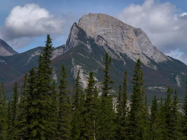 Dağ sırası manzaralı, Yellowhead Highway, Icefields Parkway, Jasper National Park, Alberta, Kanada