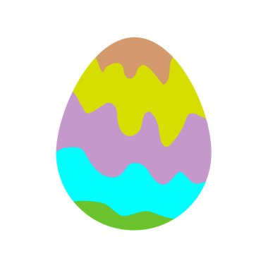 Renkli Paskalya yumurtası beyaz bir arka planda izole edilmiş.