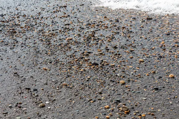 Beautiful Texture Colorful Smooth Stones Beach Sea — Stock Photo, Image