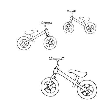 Beyaz arka planda izole edilmiş bir grup çocuğun el çizimi bir siyah vektör çizimi