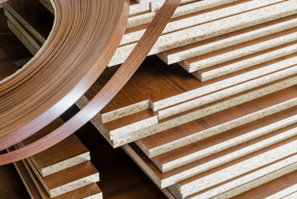 Board chipboard cut parts — Stock Image Board chipboard cut parts Royalty Free Stock Images