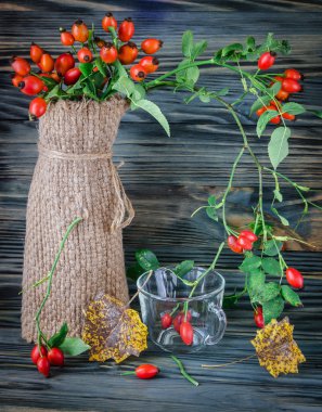 Büyük bir grup ile sonbahar natürmort