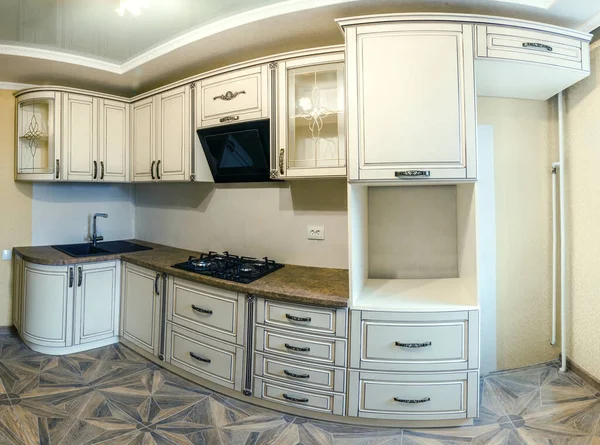 Szekrény bútorok a konyhába, modern belső tér kis szobákhoz — Stock Fotó