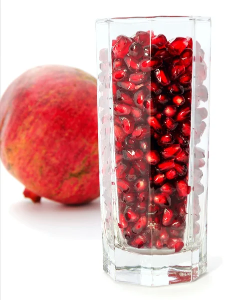 Pomegranate juice in a glass — Stock Photo, Image