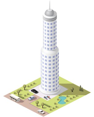 Set vektör binalar döşer