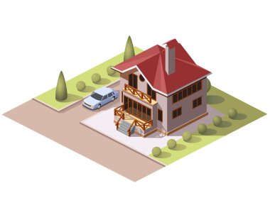 Set vektör binalar döşer