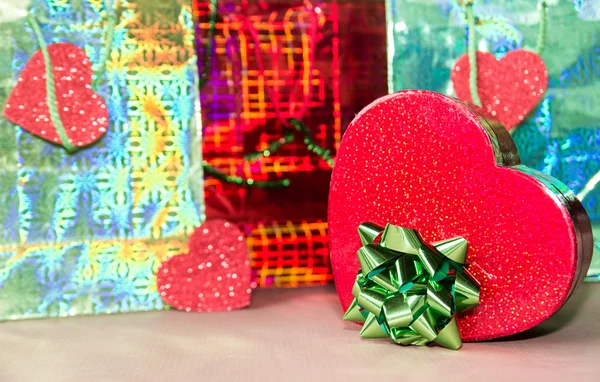 Colorful & romantic decorated Present — Stock Photo, Image