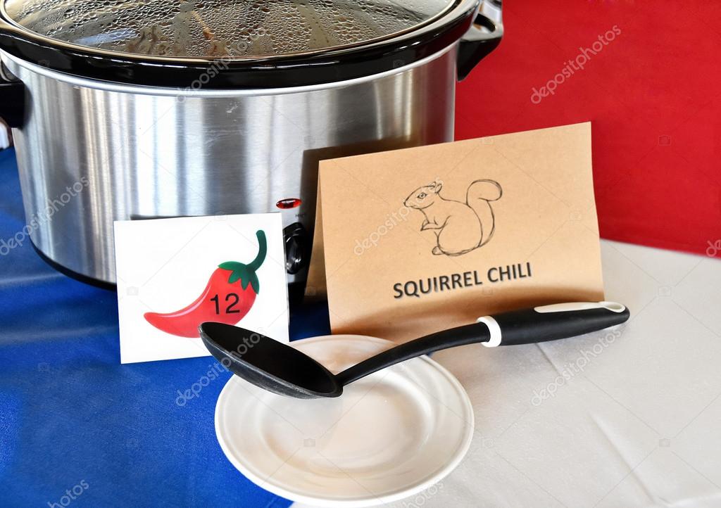 Squirrel chili in crock pot — Stock Photo © jentara 102073228
