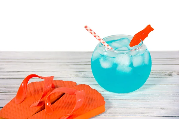 Cocktail drink in fish bowl — Stock Photo, Image