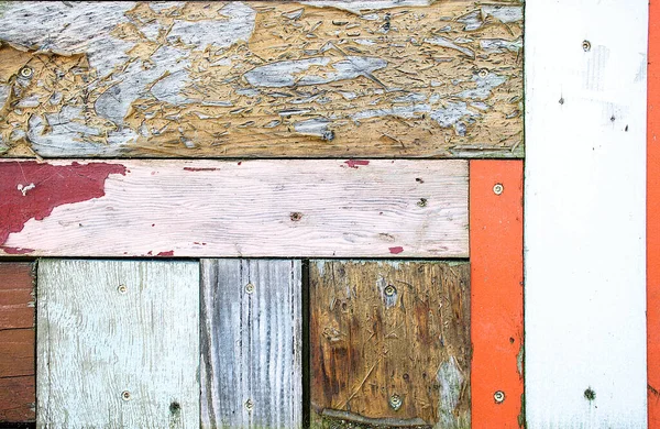 Weathered Abstract Wood Pattern Peeling Paint — Stock Photo, Image