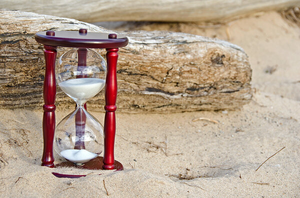 Sand timer in sand